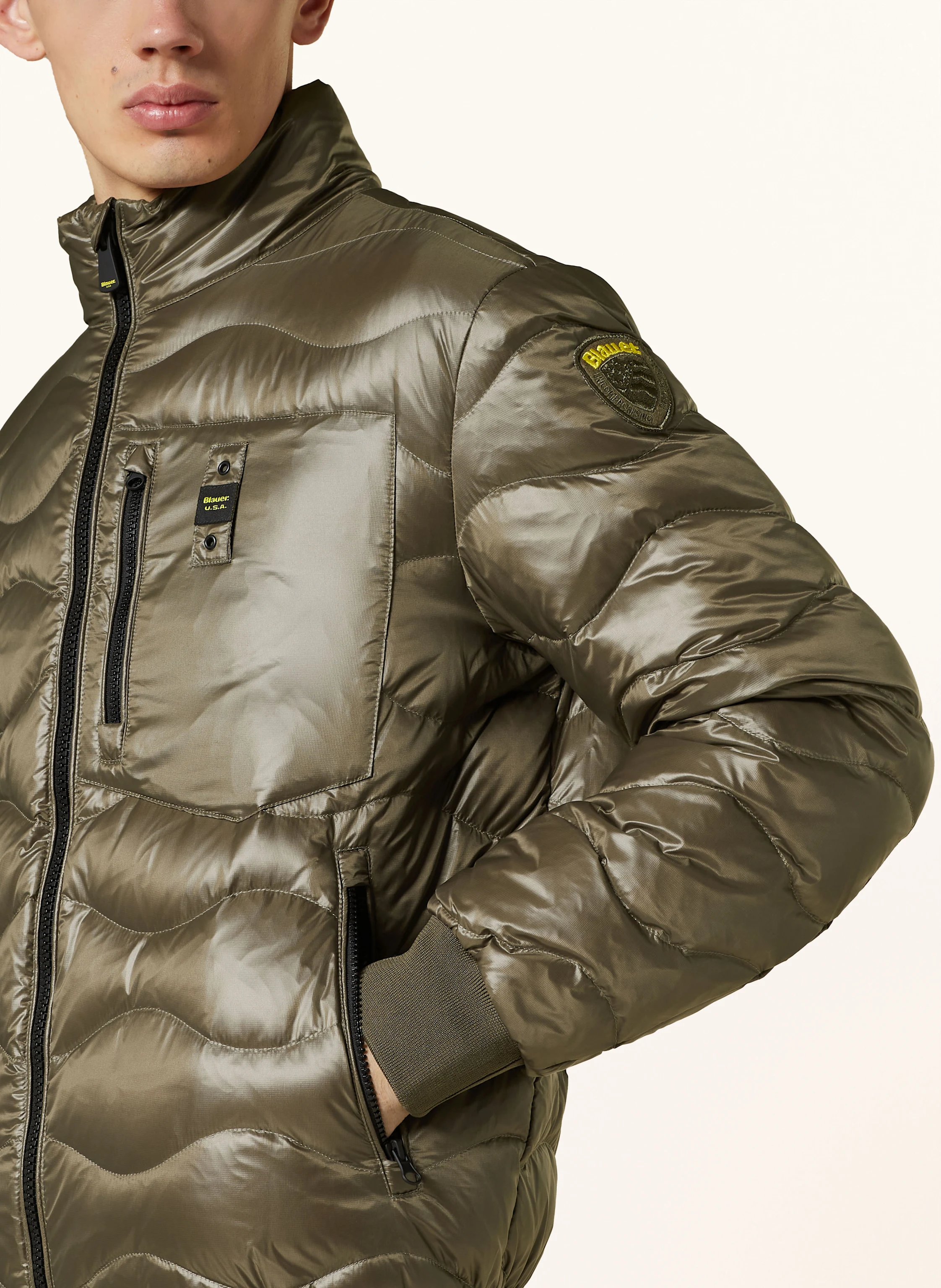 Blauer Lightweight-Daunenjacke