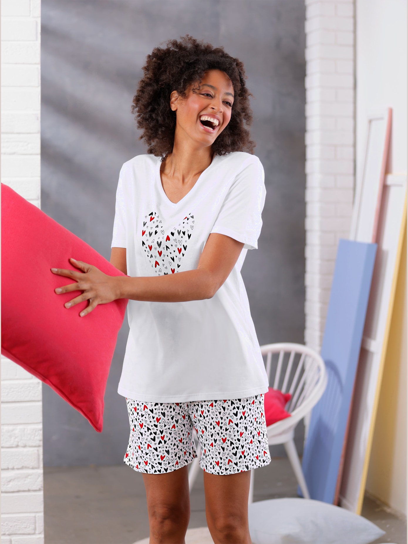Pyjama court jersey fin