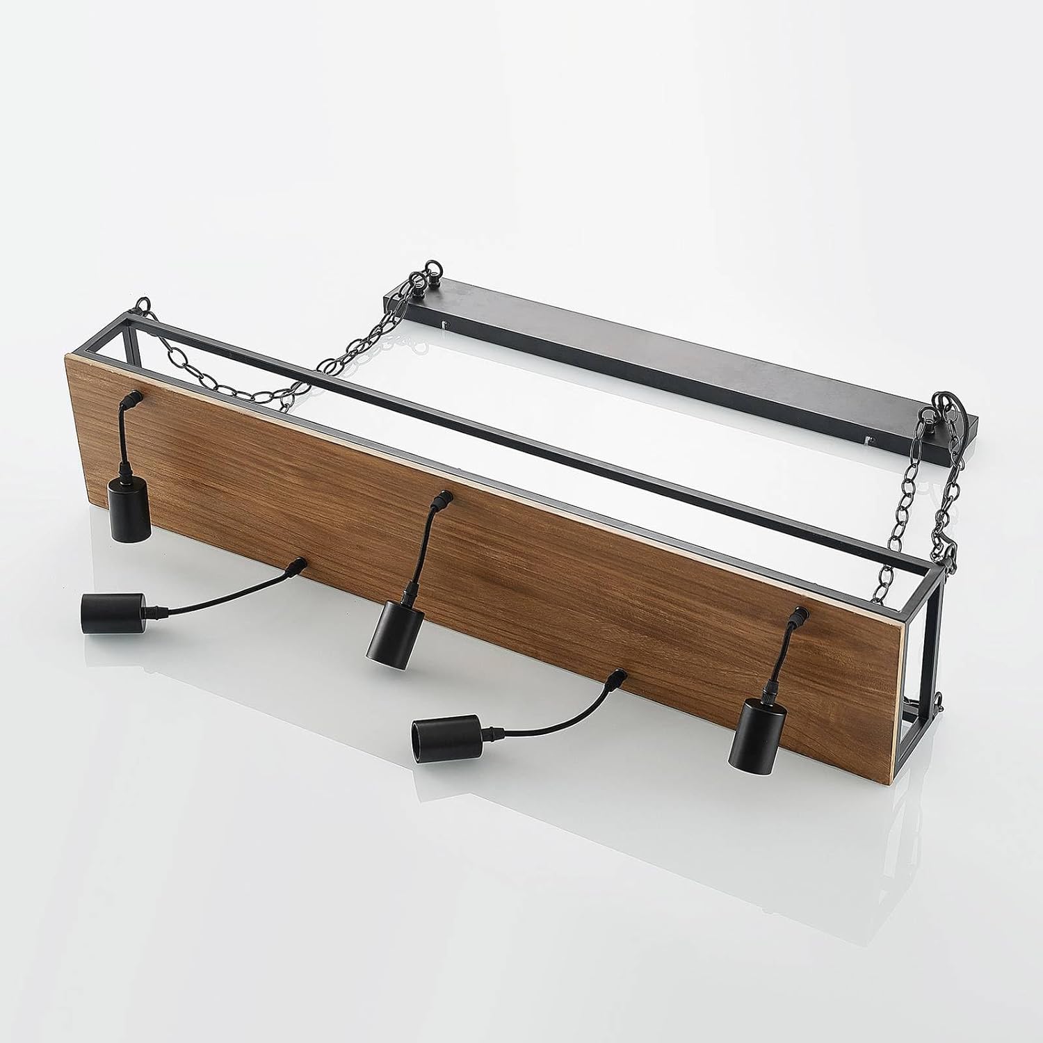 Lindby Esstisch Pendelleuchte mit Ablagefläche, Käfig Hängelampe Lampe Wohnzimmer 5x E27 max. 15W ohne Leuchtmittel Kronleuchter Esszimmerlampe