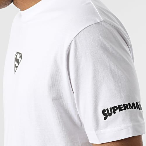 Tee Shirt Oversize Large Chest Logo Blanc Noir