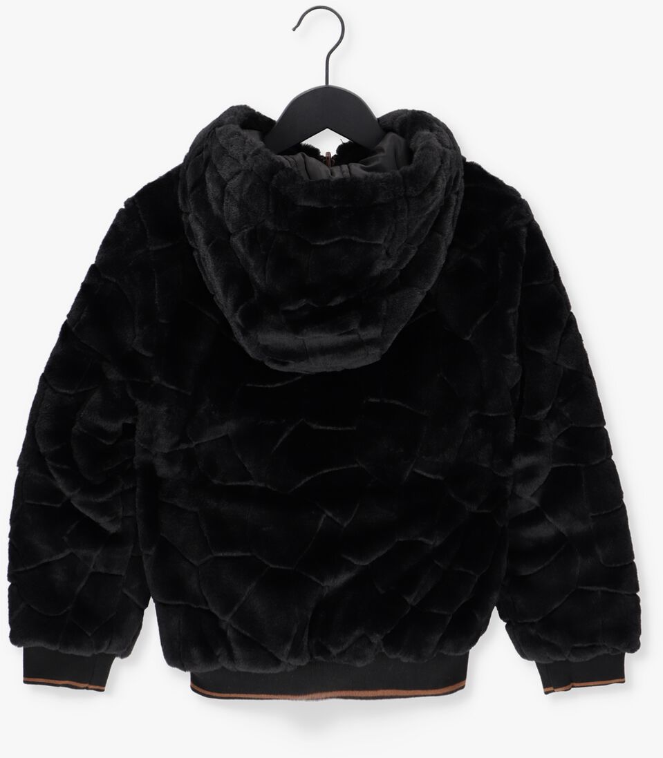 NOBELL zwarte nobell jack reversible hooded bomber jacket
