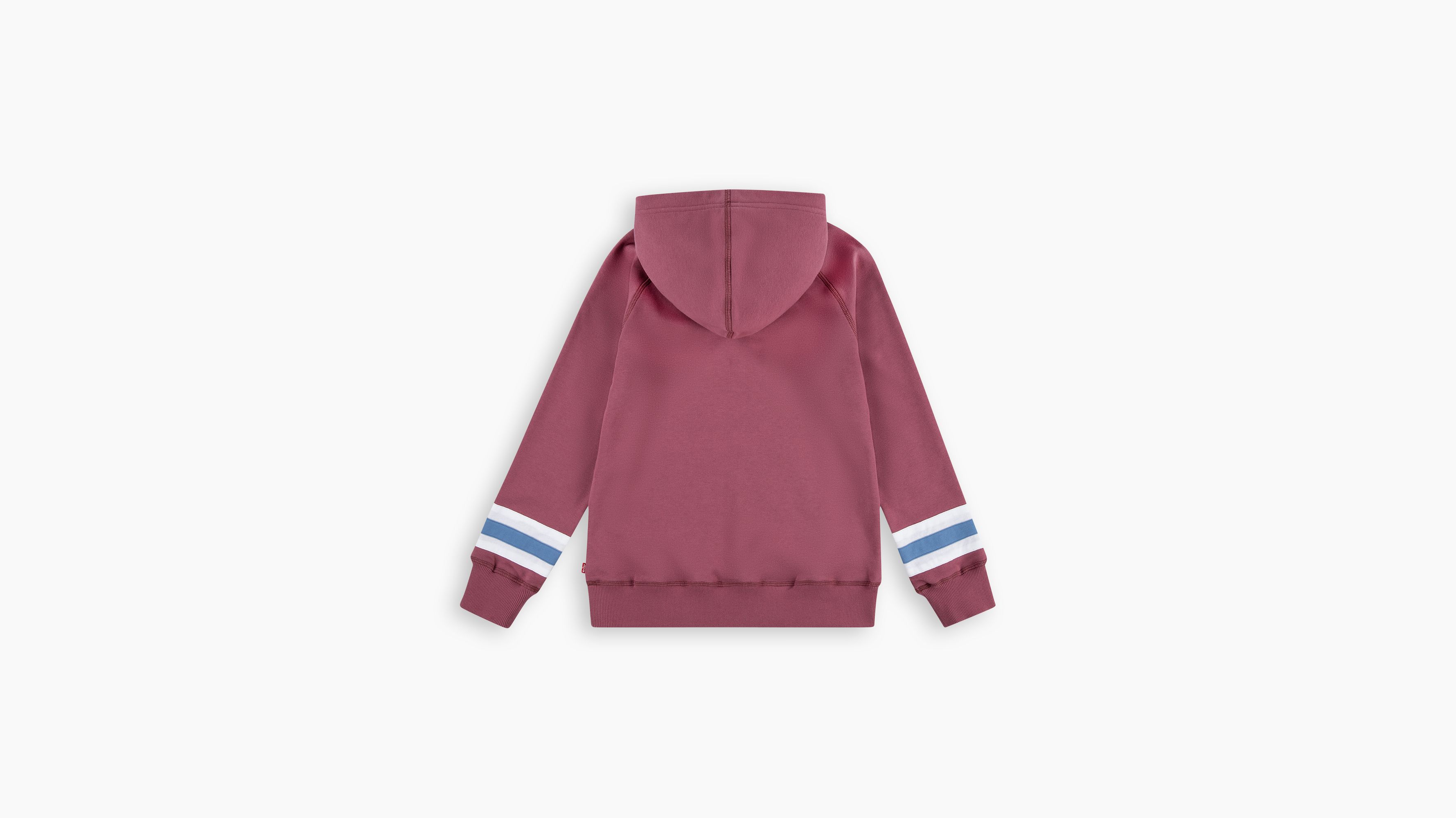 Ado sweat à capuche manche à rayures - Roan Rouge - Violet