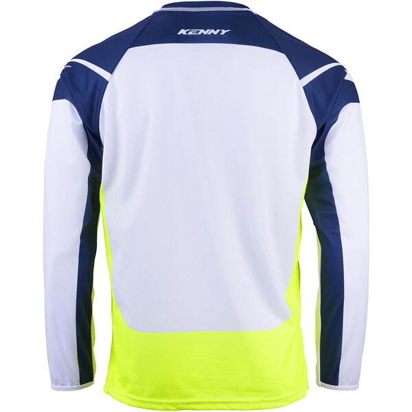 Kenny - Maillot Force - 2024 Blanc / Navy / Jaune fluo