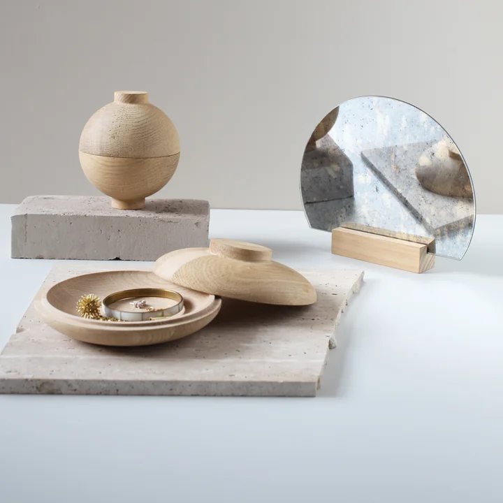 Kristina Dam Studio - Wooden Sphere Aufbewahrung Ø 12 x H 15 cm, Eiche