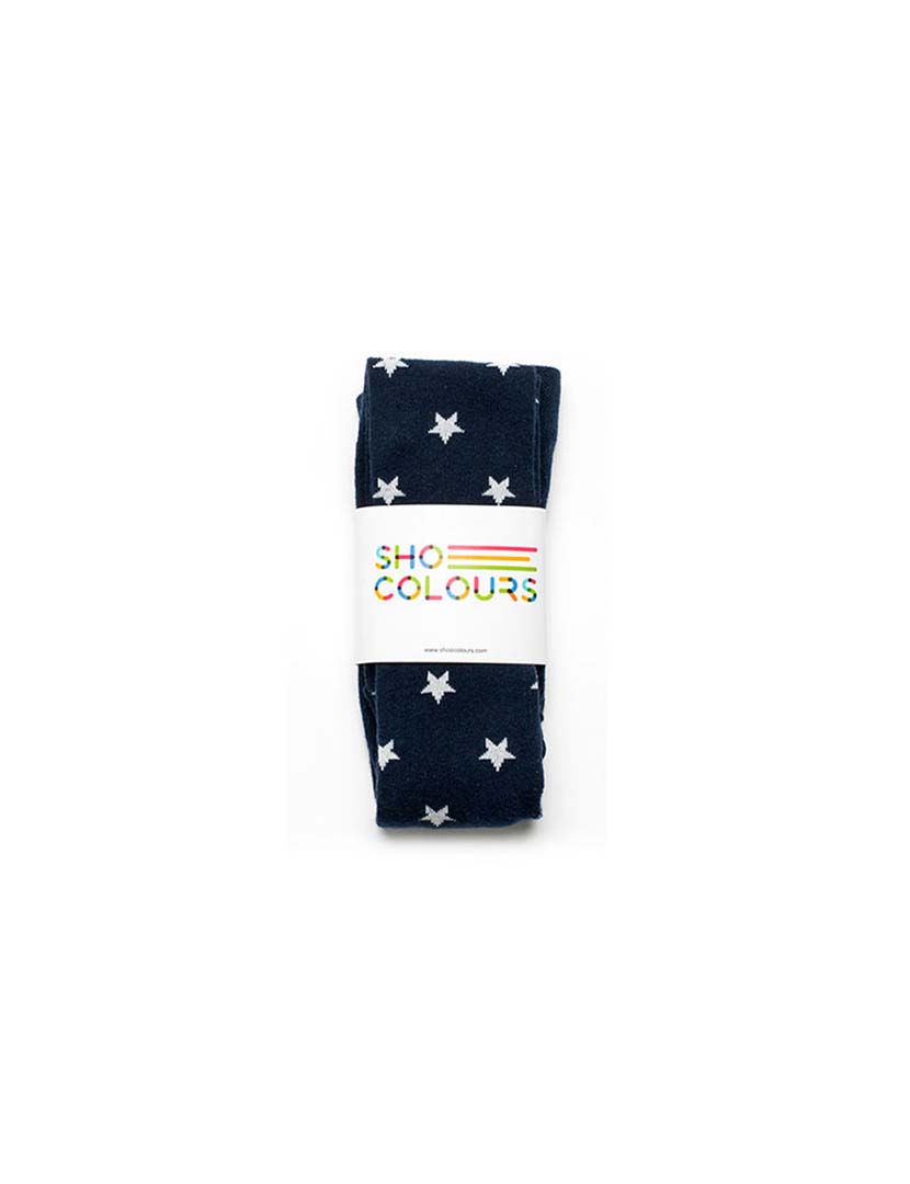 Girl's Star Printed Tights Blue