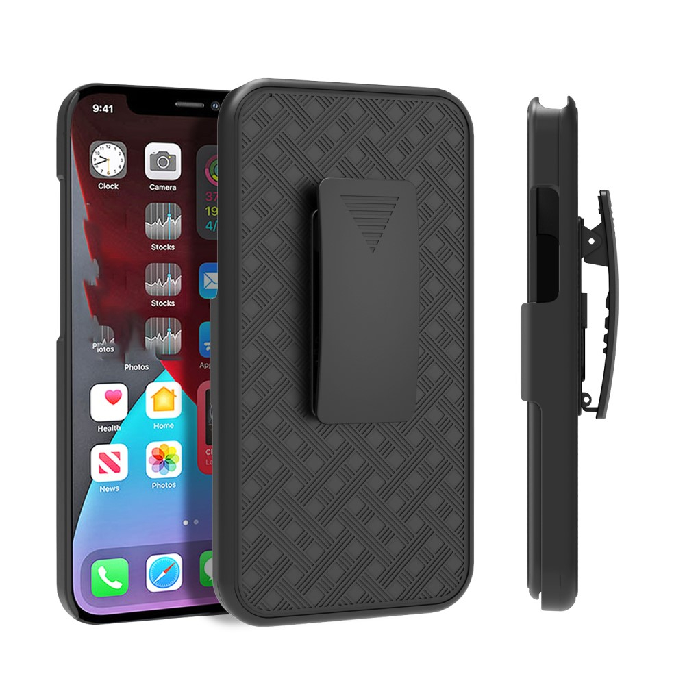 iPhone 13 Outdoor Schutz Hülle mit Kickstand   Holster - Schwarz