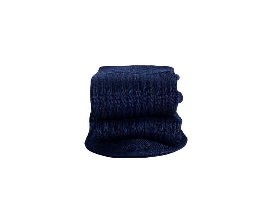 Chaussettes hautes homme fil d’Écosse Marine