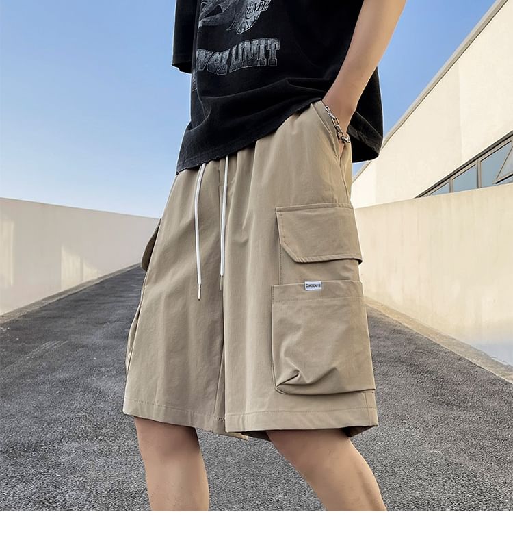 Leyangidy - Lage Cargo Shorts met Trekkoord