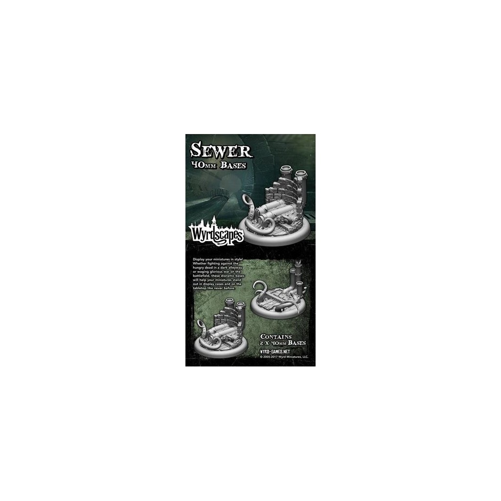 Wyrdscape Bases - 2x Sewer 40mm