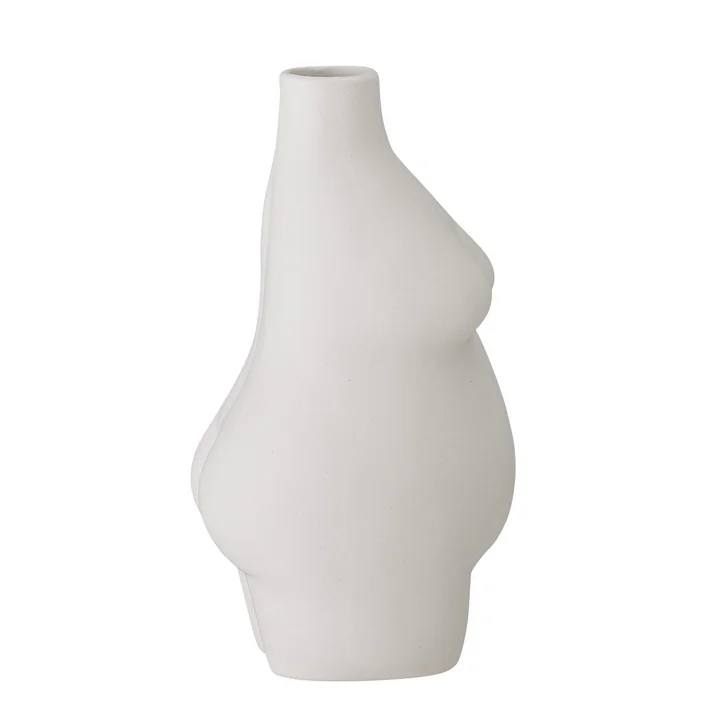Bloomingville - Elora Vase, H 18 cm, weiss