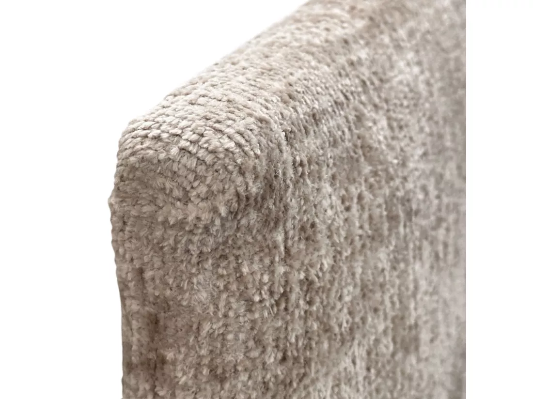 DHOME Tête de Lit Laine Naturelle 160x105cm avec Pieds de Lit 150/160 - Beige