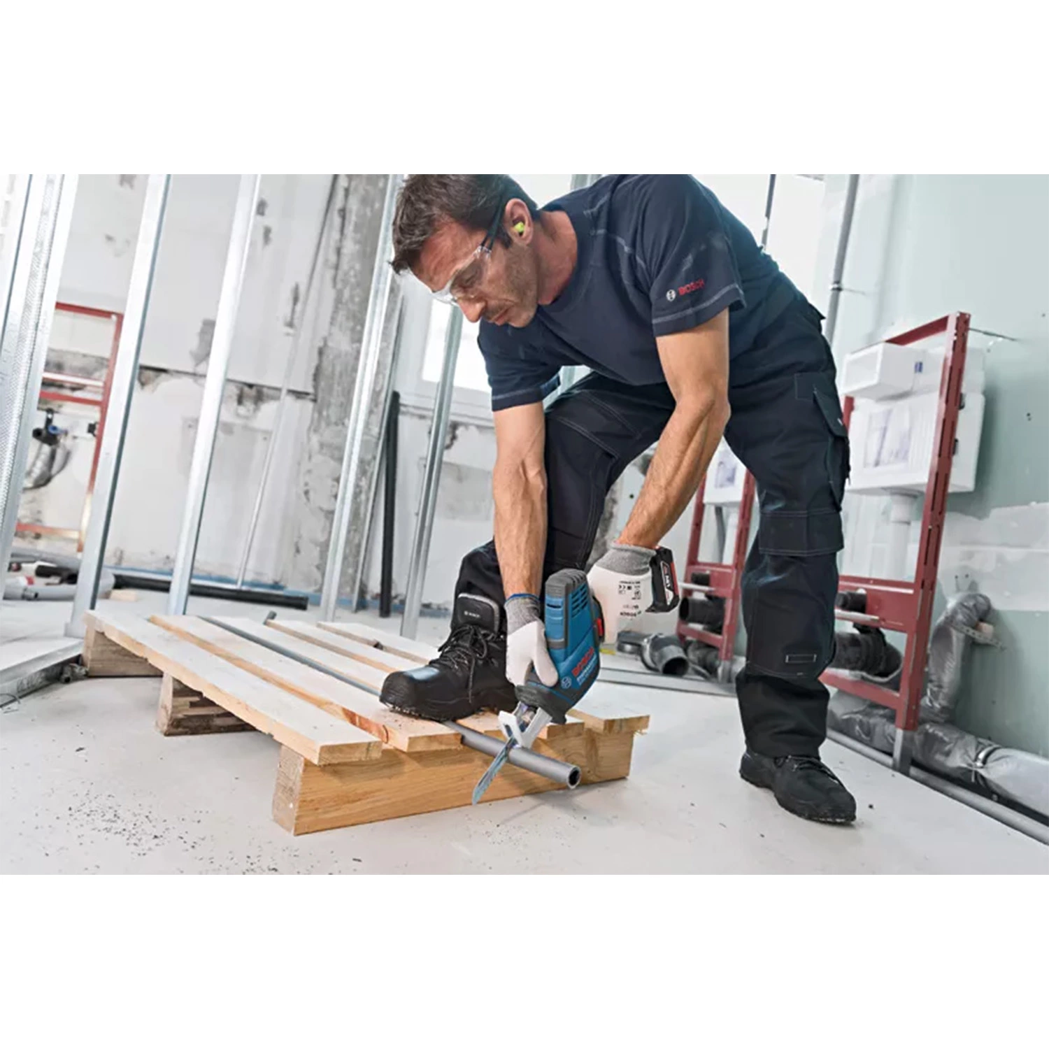 Bosch GSA 18 V-LI C 18V Li-Ion accu reciprozaag set (2x 5.0Ah accu) in L-Boxx - snelwissel