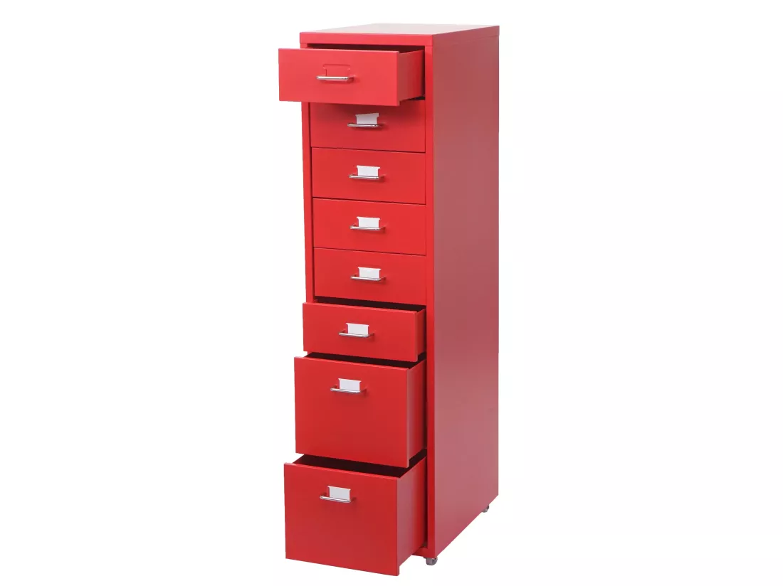 Caisson roulant Preston T851, rouge