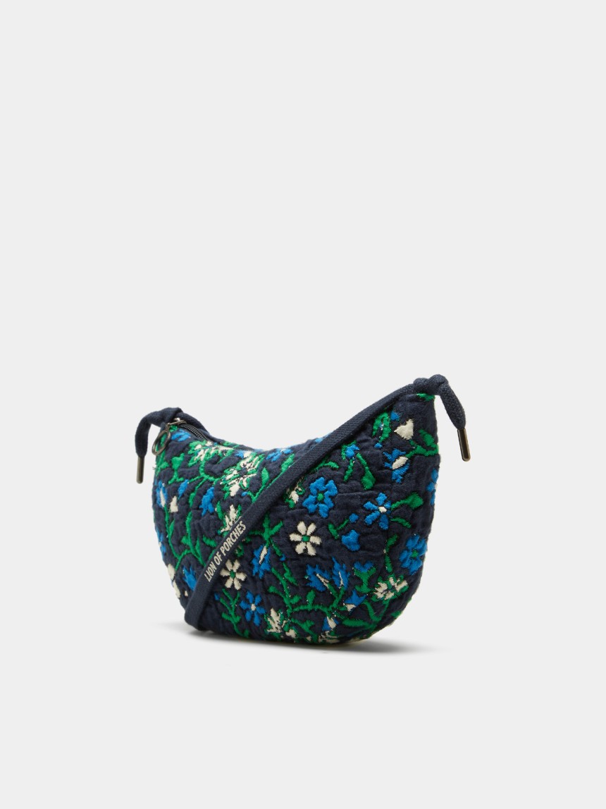 Bolsa floral em malha