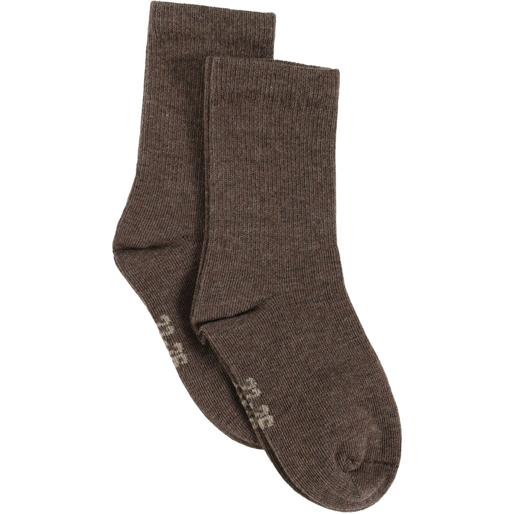 Køb Minymo Chestnut Melange Perfect Basic Strømper (2-Pack)