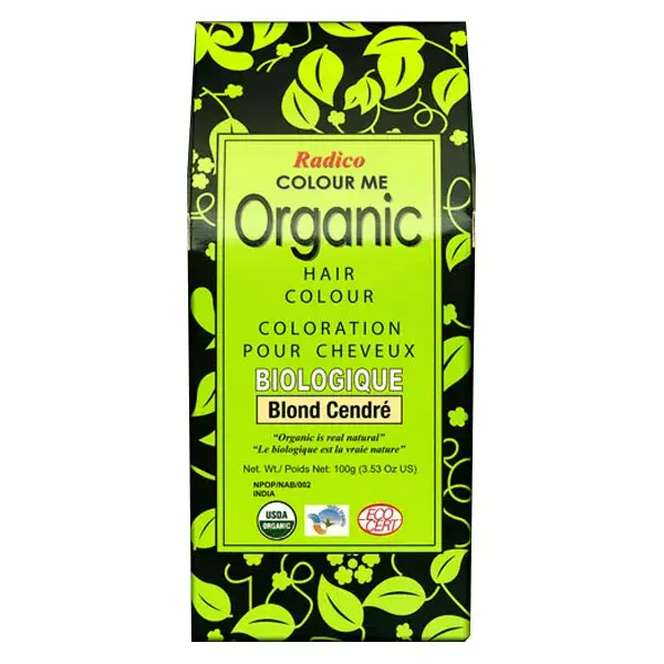Radico Coloração Orgânica à Base de Plantas para Cabelo Loiro Acinzentado 100g