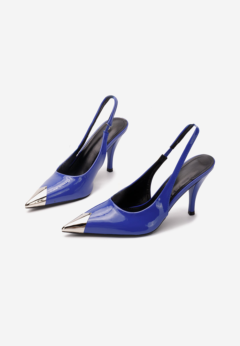 Chaussures stiletto slingback bleus Rachel