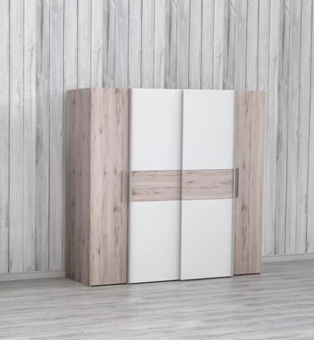 Schwebe-/Drehtürenschrank Kalixtus 200 x 190 cm