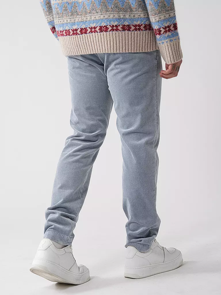 ALBERTO Cordhose Slim Fit hellblau