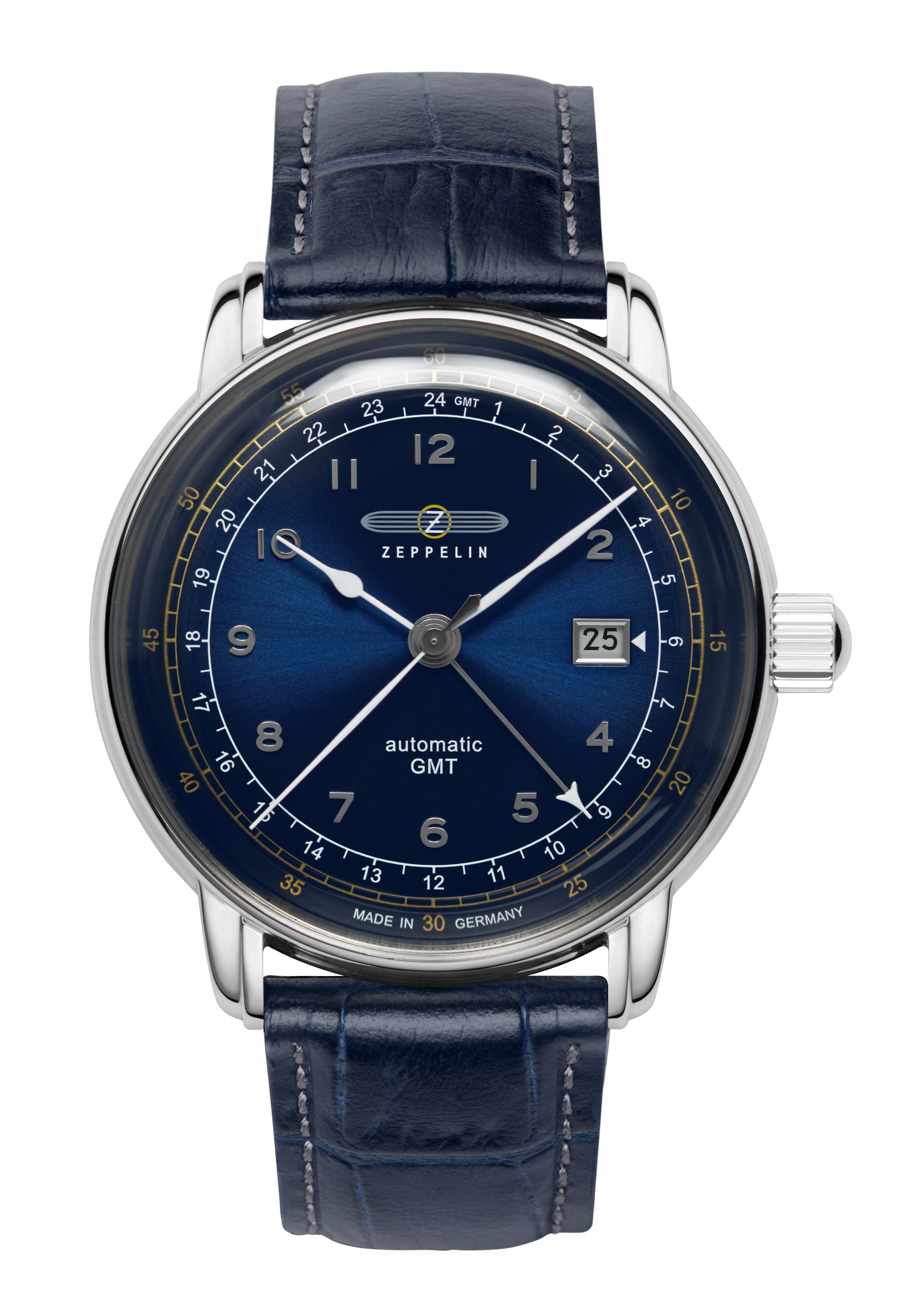 Zeppelin LZ-126 GMT Automatik Dual Time Blau 7668-3