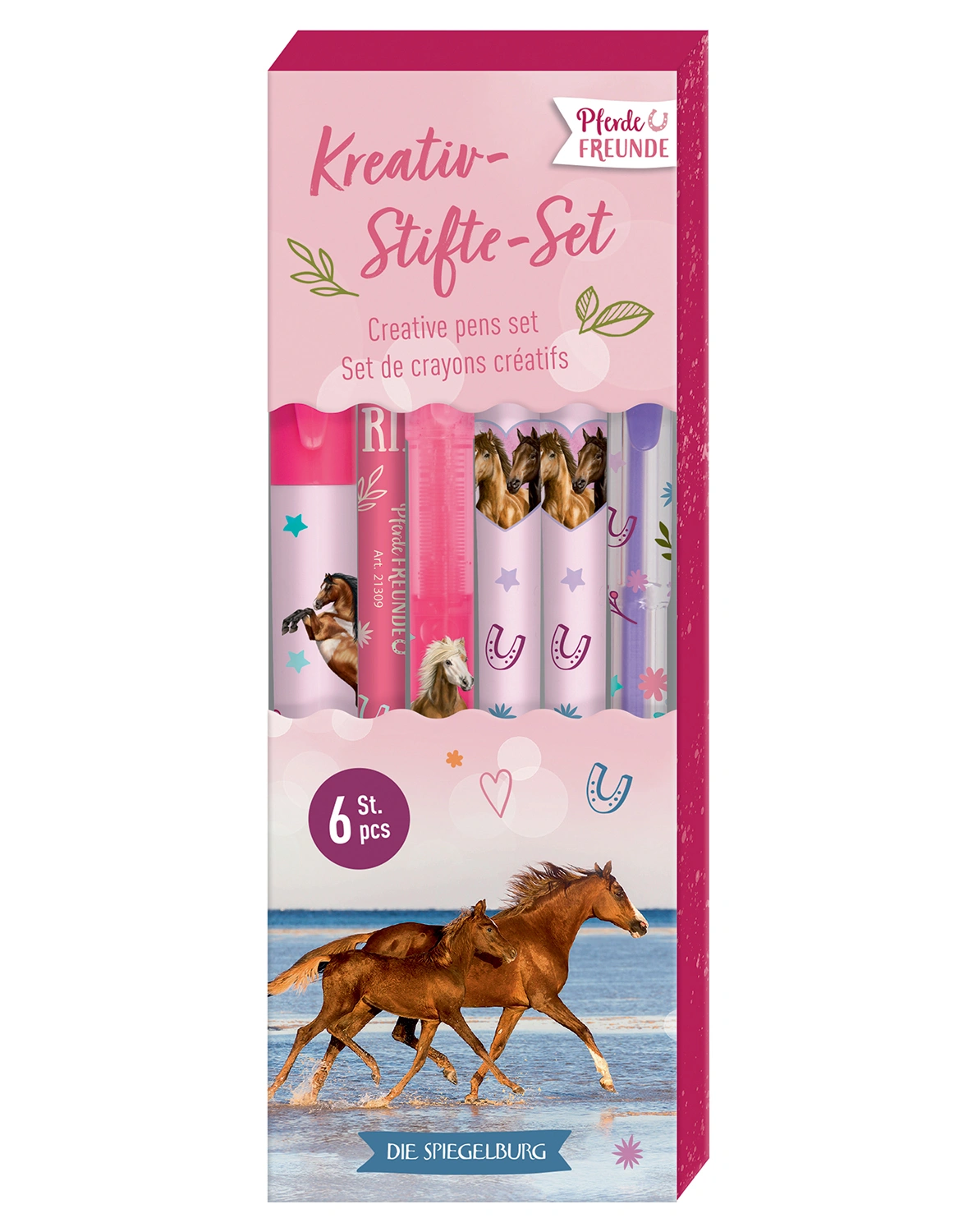 Kreativ-Stifte-Set PFERDEFREUNDE 6er Pack