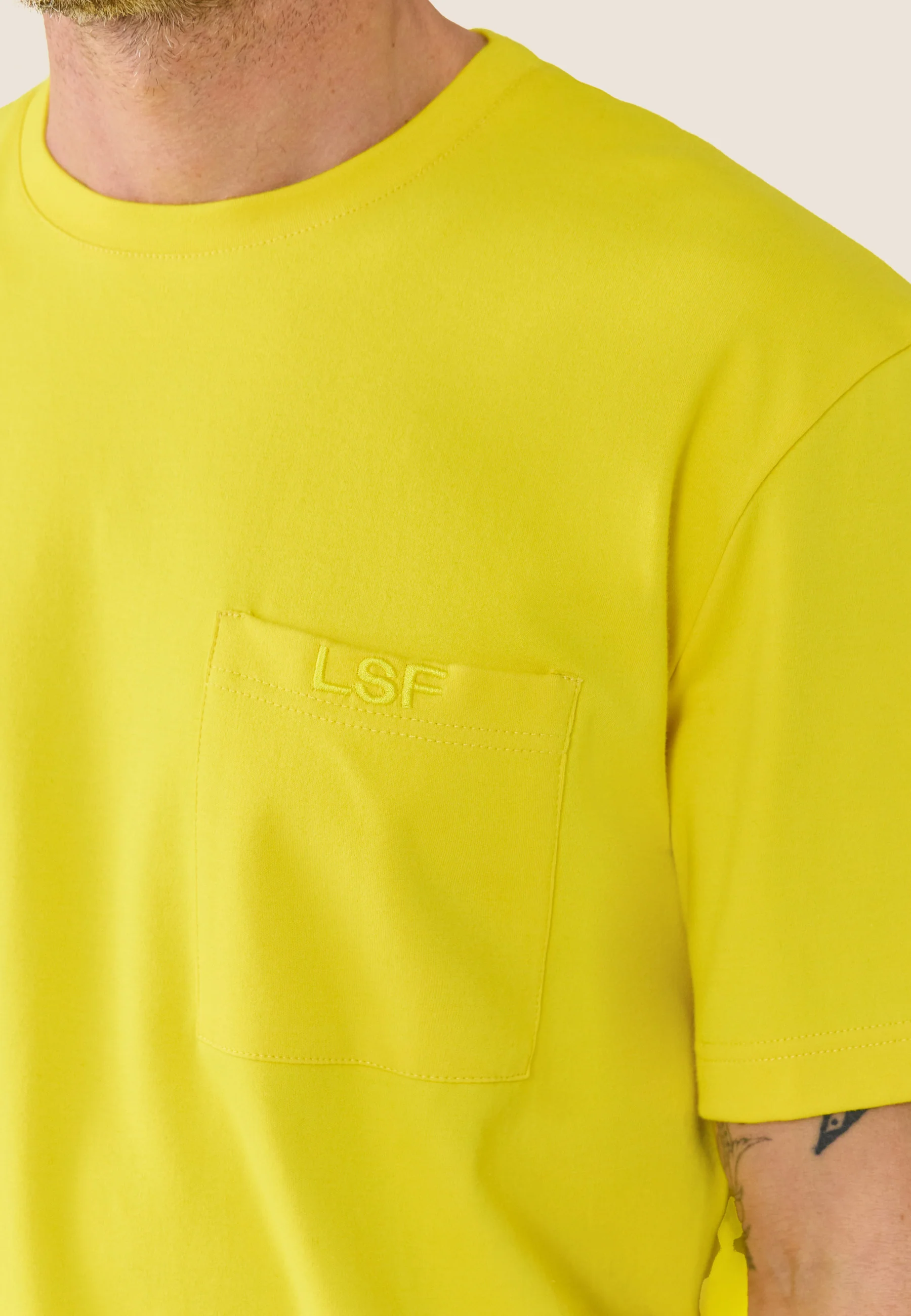 T-shirt Homme en coton-Sasha Jaune Soleil