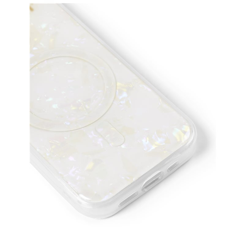 iPhone 15 Pro MagSafe Hardcase Hülle Pearlized Case Recycled (IDPLCMS-I2361P-10) - Weiss