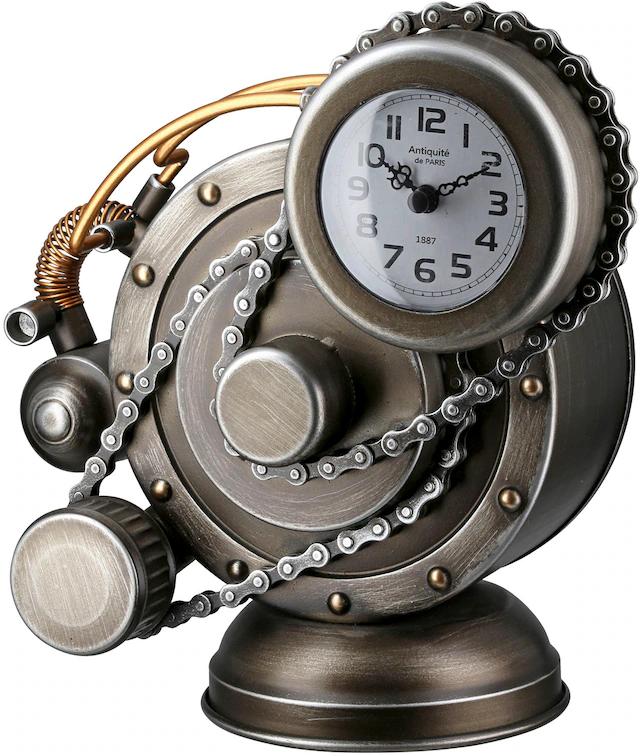 Casablanca by Gilde Tischuhr »Tischuhr/Spardose rund Cada silberfarben H. 25 cm«