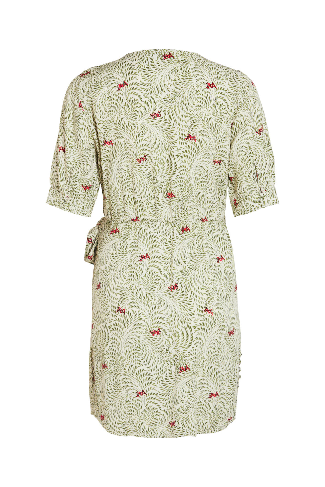 Vestido curto envelope - Cinza