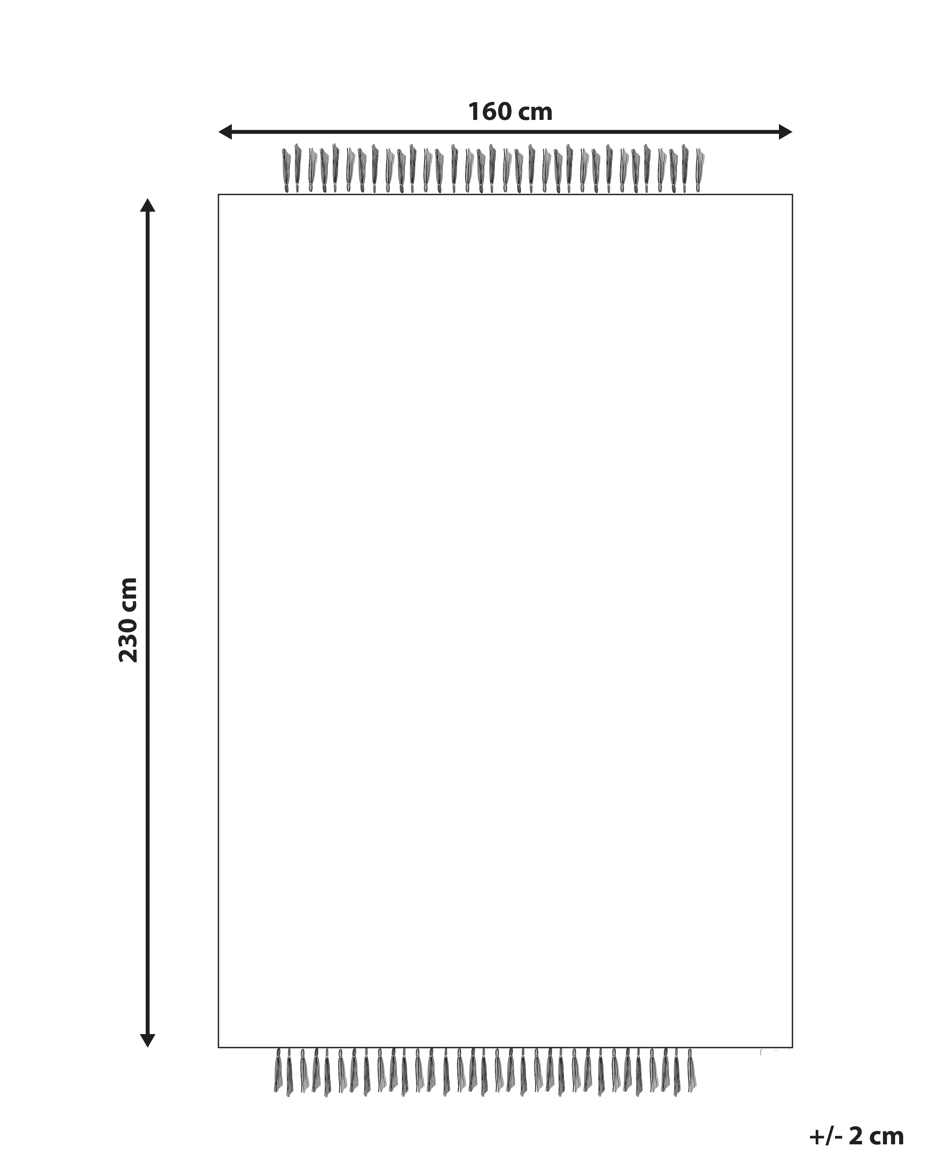 Vloerkleed TACETTIN Wit 160 x 230 cm Wol