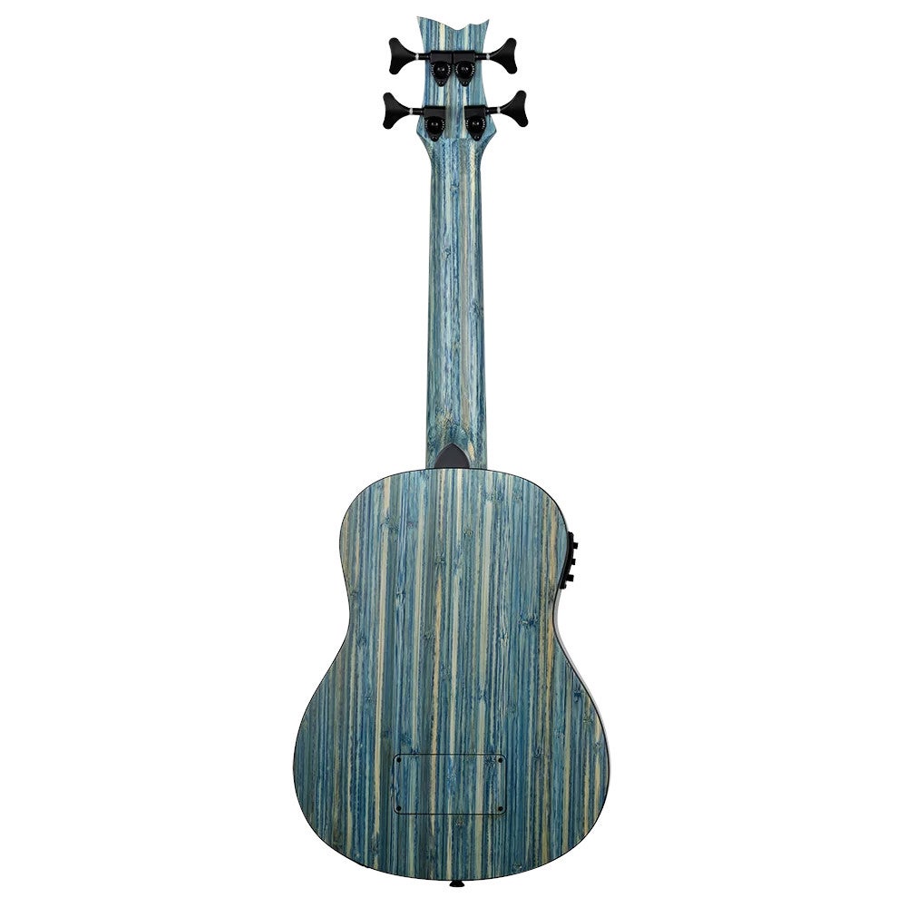 Ortega RUSWB-UB Bamboo Series Short Scale Uke Bass Stonewashed E/A bas ukelele met gigbag