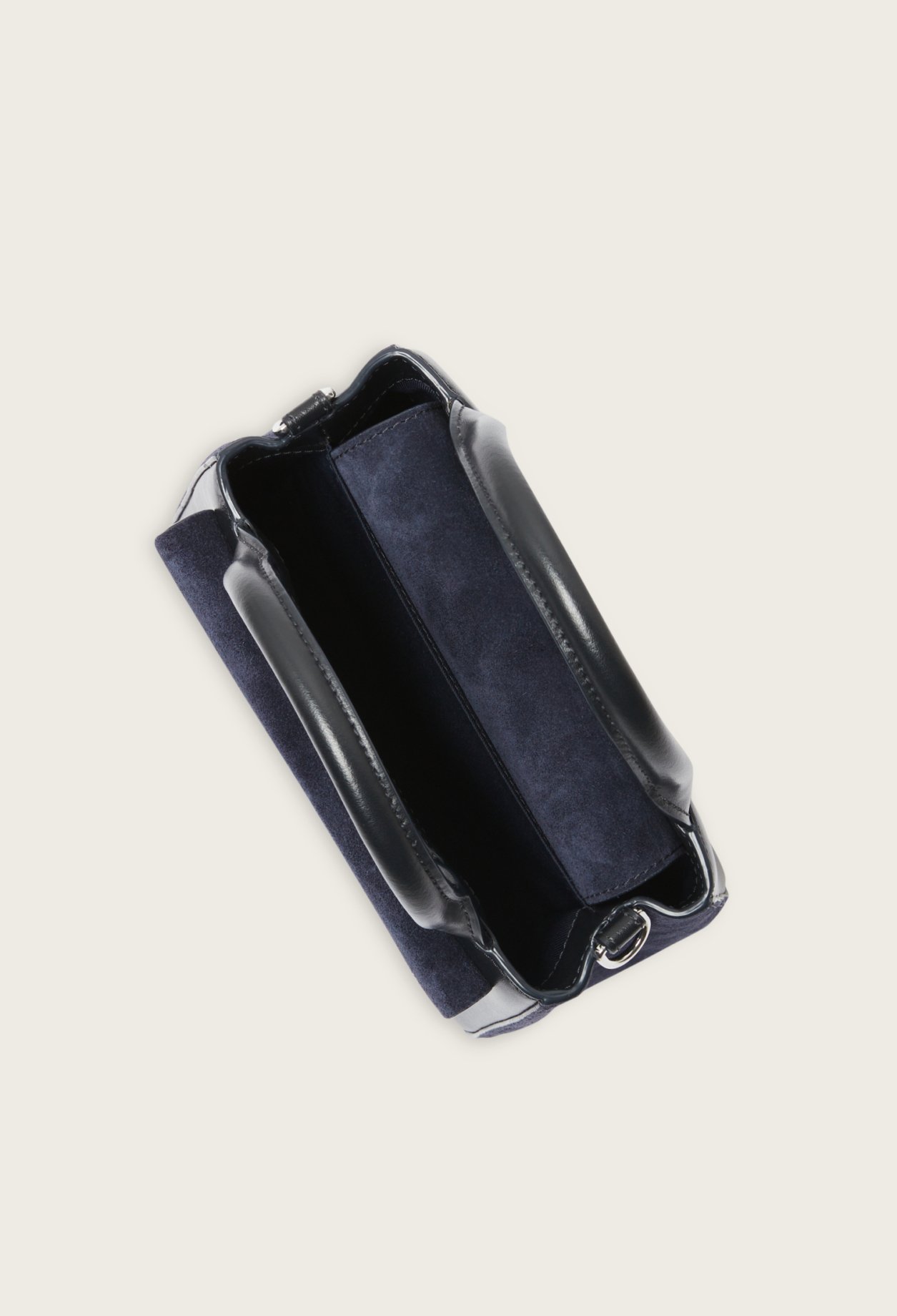 Sac Anouck cuir su&egrave;de bleu marine