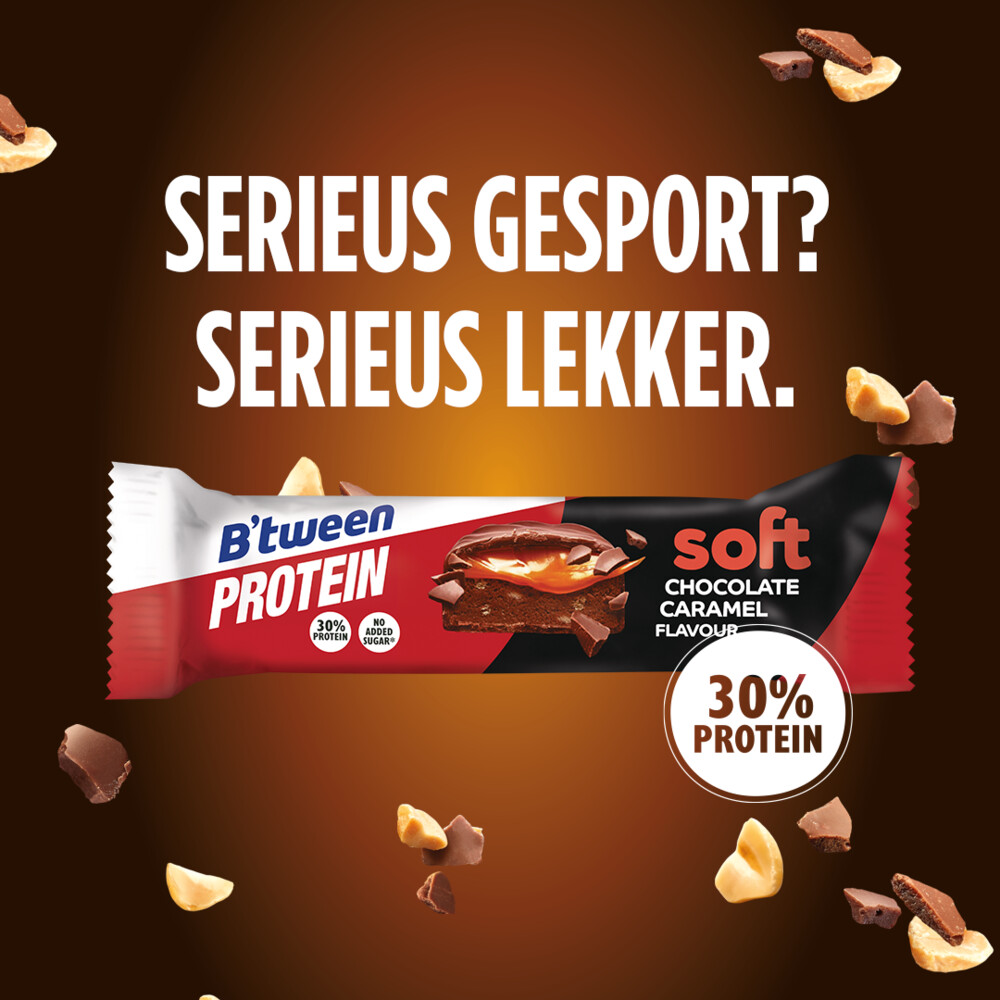 12x Hero B'tween Proteinreep Soft Chocolate Caramel45 gr