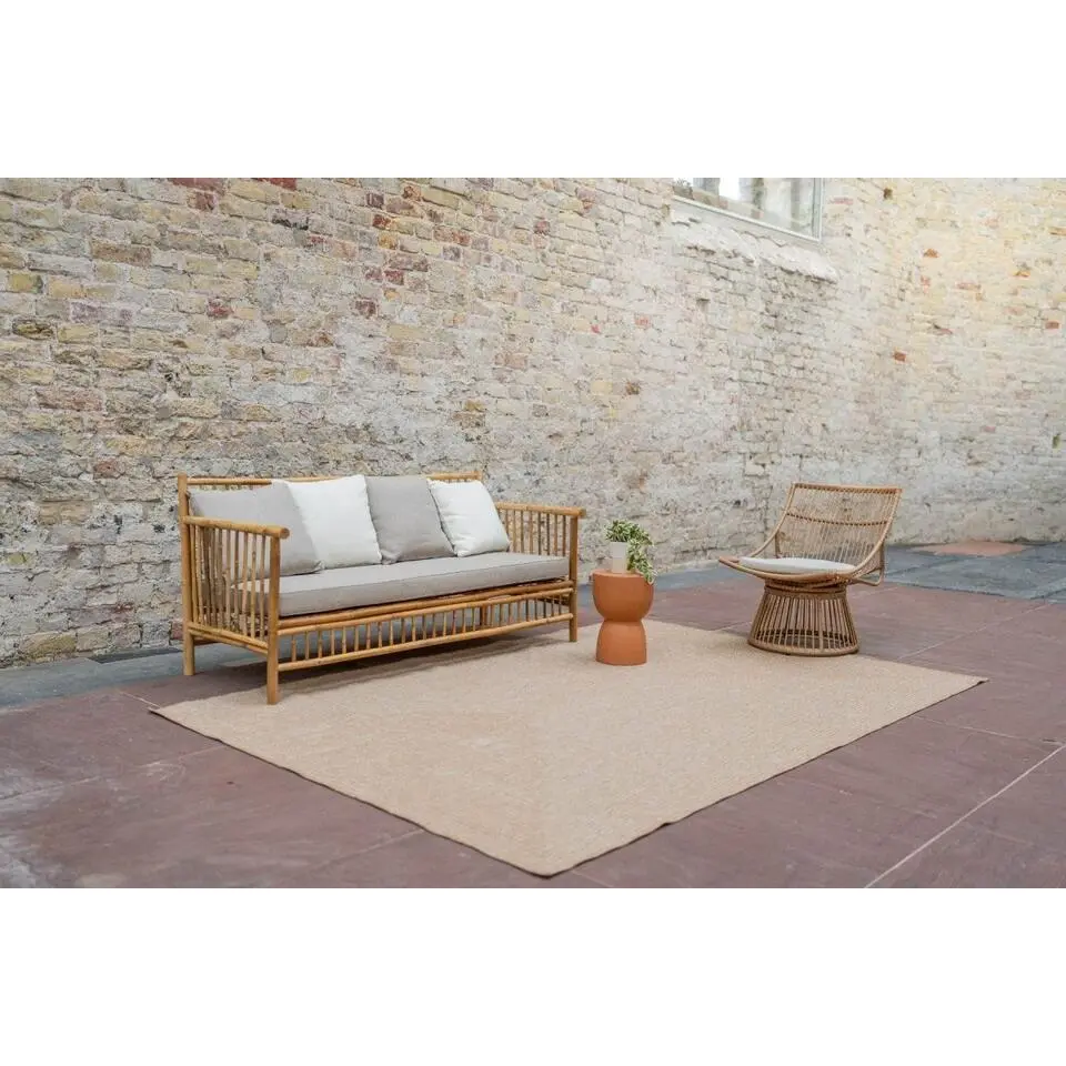 Interieur05 Jute buitenkleed naturel lines - 340 x 240 cm