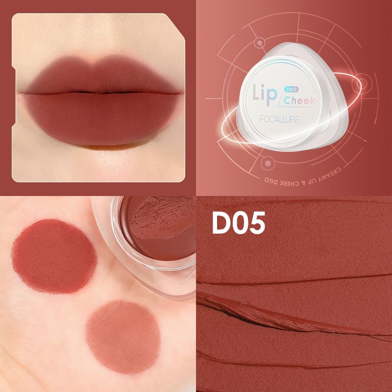 FOCALLURE - Creamy Lip & Cheek Duo - 4 kleuren nude