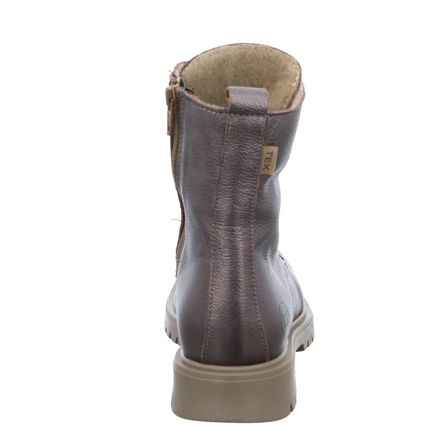 SOMMERKIND Mädchen-Winter-Bottine Bronze Leder  Boot