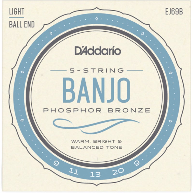 D'Addario EJ69B Phosphor Bronze Light 9-20 snaren voor vijfsnarige banjo