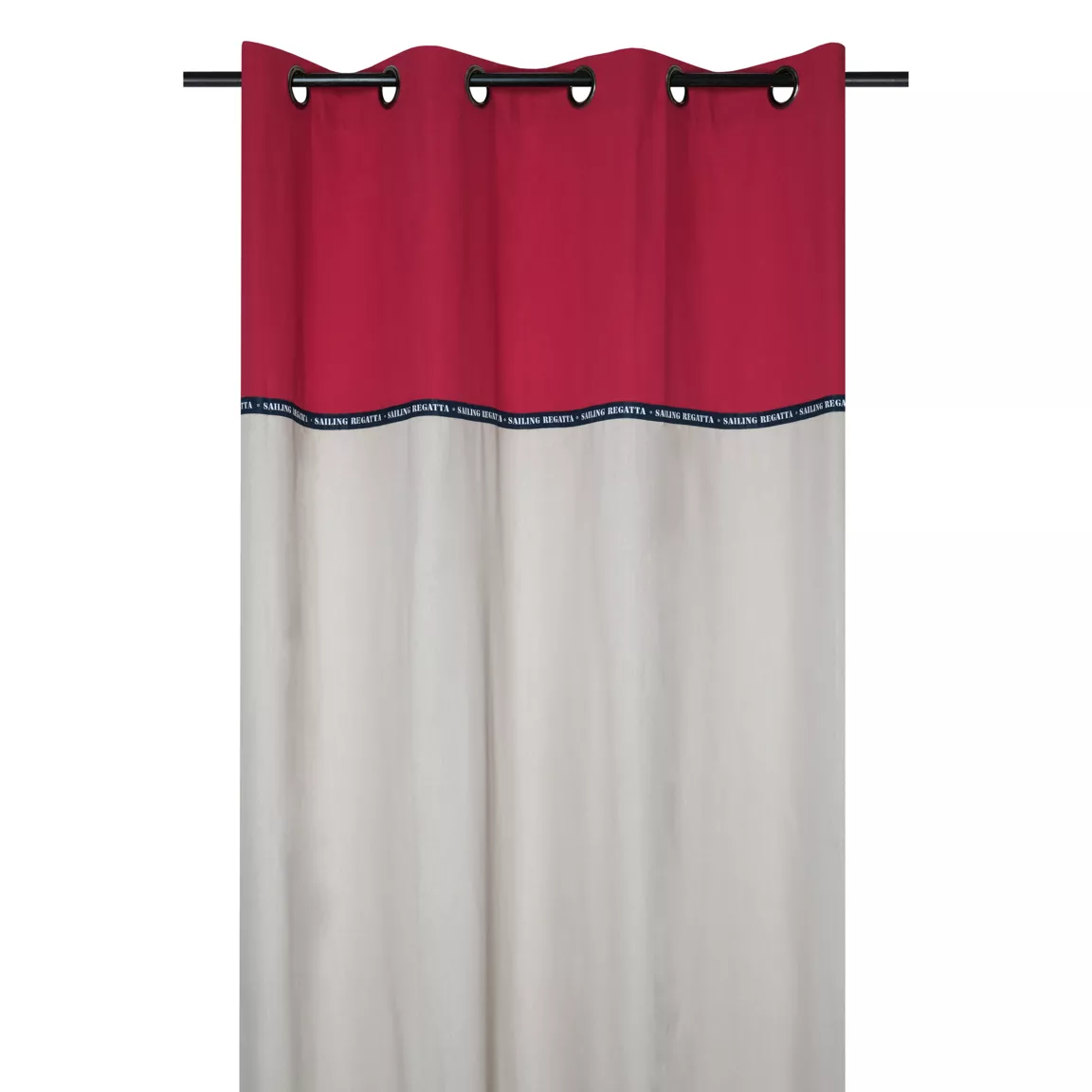 Rideau coton (140 x 260 cm) Fregate Rouge