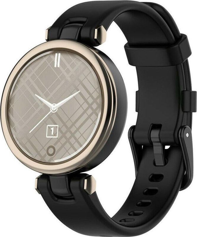 STRAP-IT - Siliconen Band - Zwart - Geschikt voor Garmin Lily