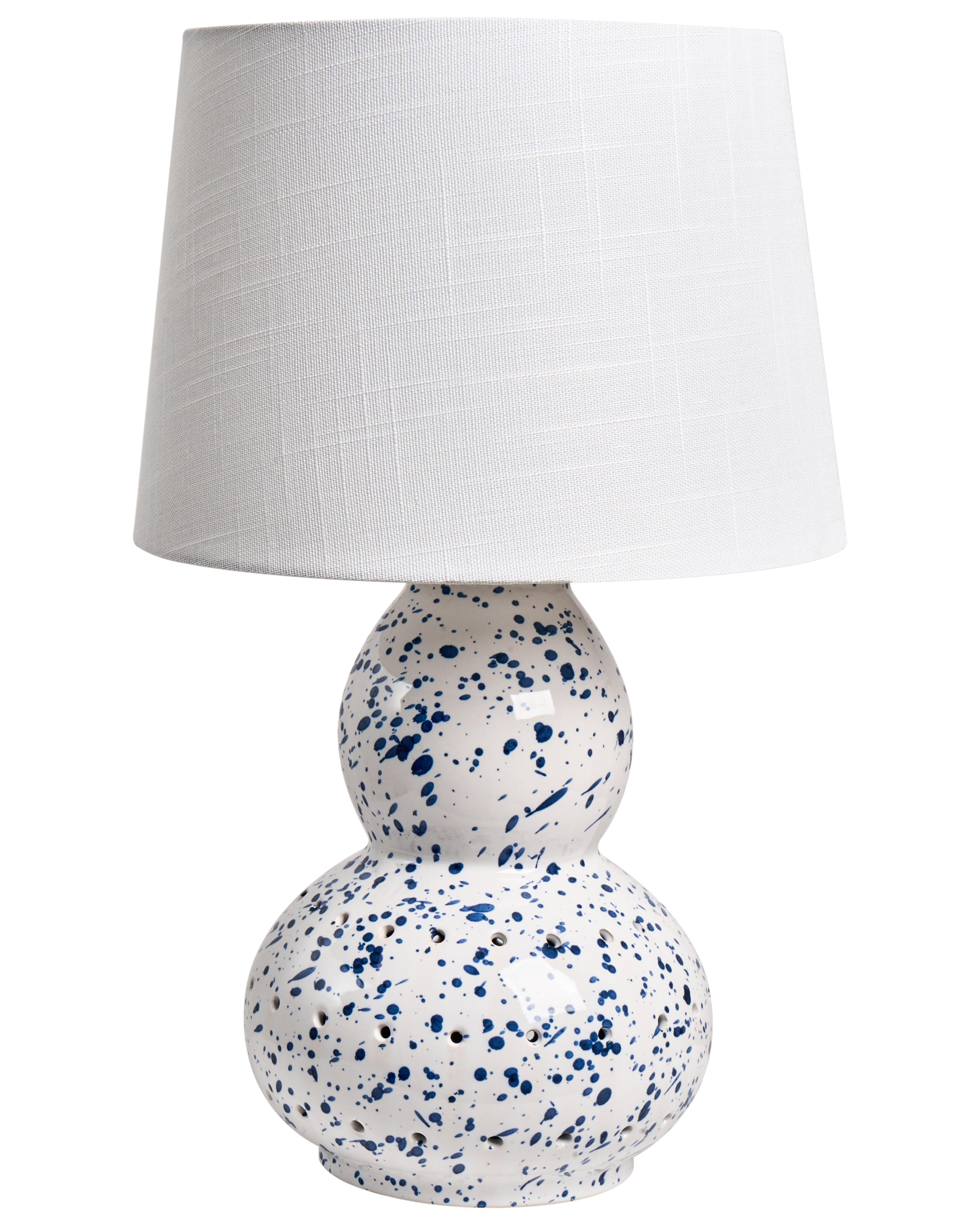 Tafellamp MACAL Keramiek Wit/blauw