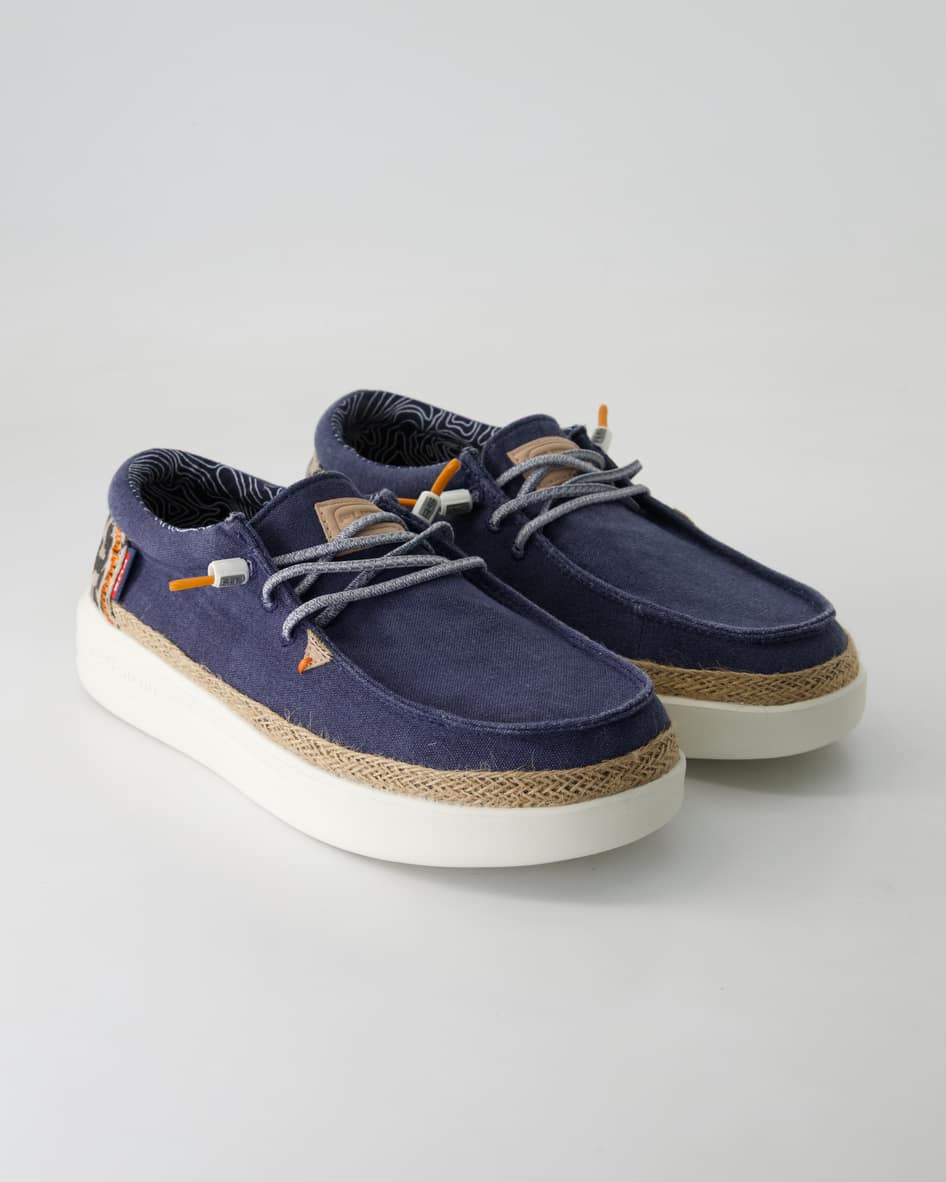 Fusion Lily linen navy Slipper in Blau