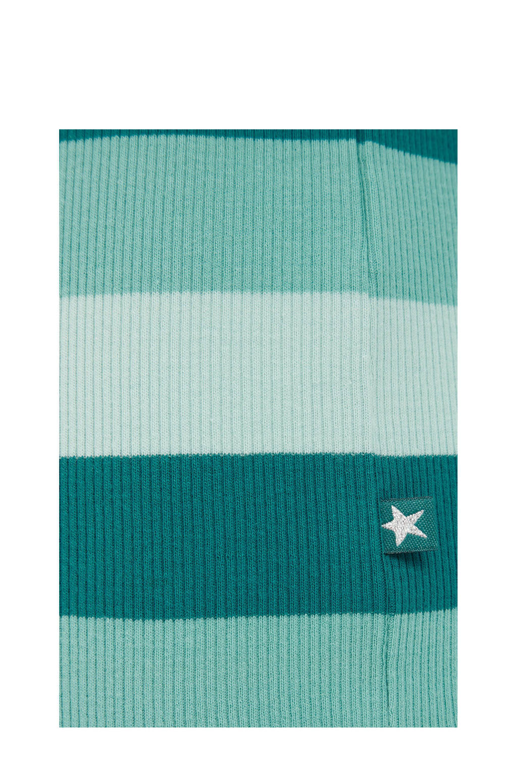 WE Fashion gestreepte longsleeve groen