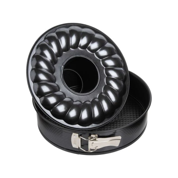 Moule à manqué et à savarin double fond 26 cm Black Metallic Zenker