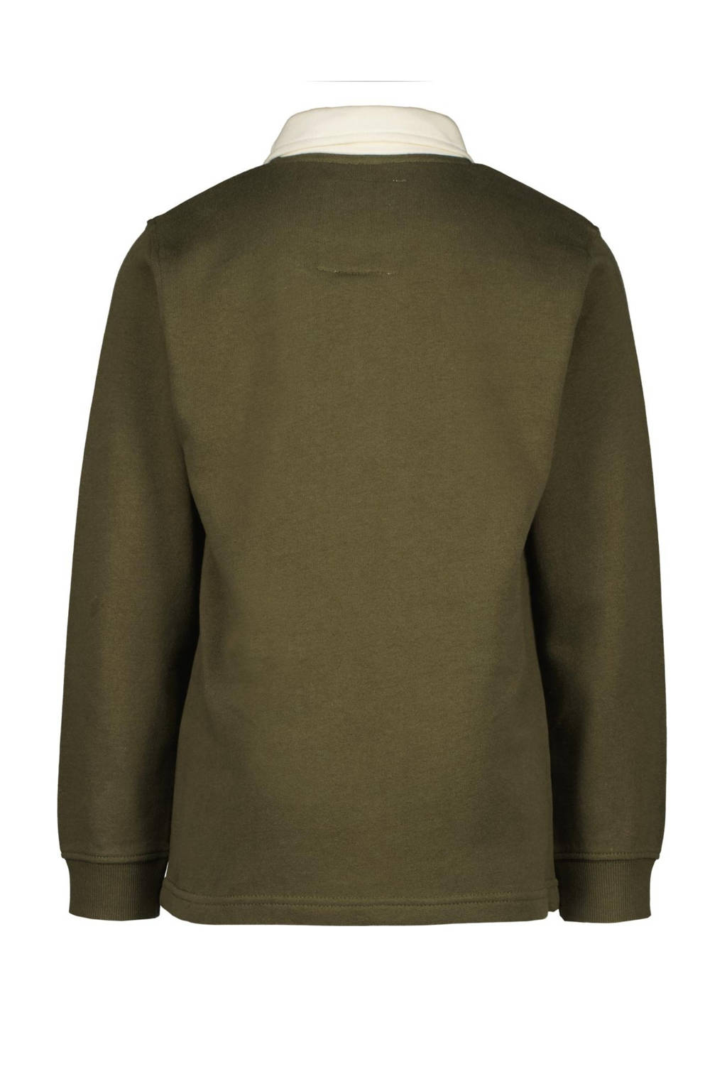 Vingino sweater Neason armygroen/offwhite