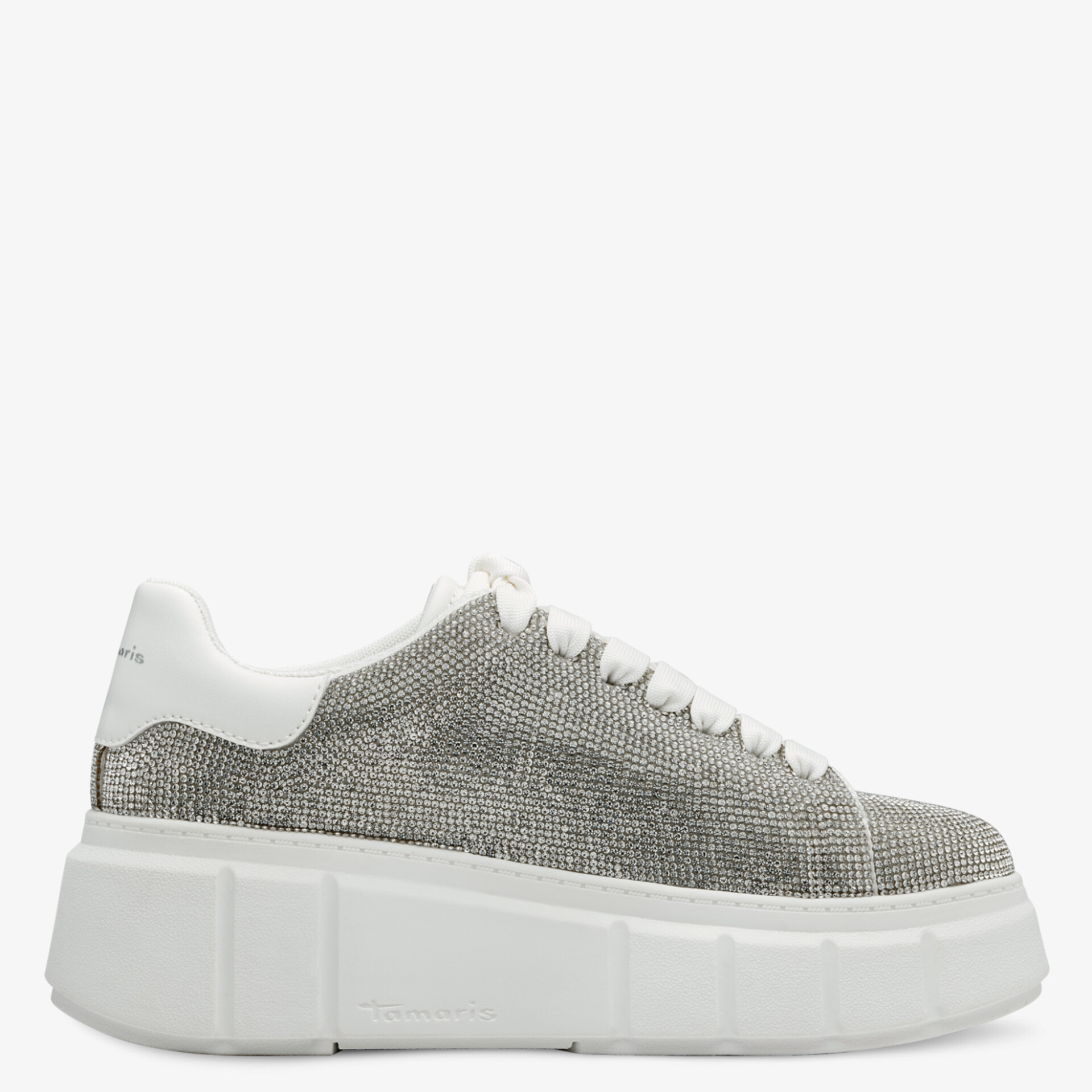 Tamaris Damen Plateau Sneaker silber
