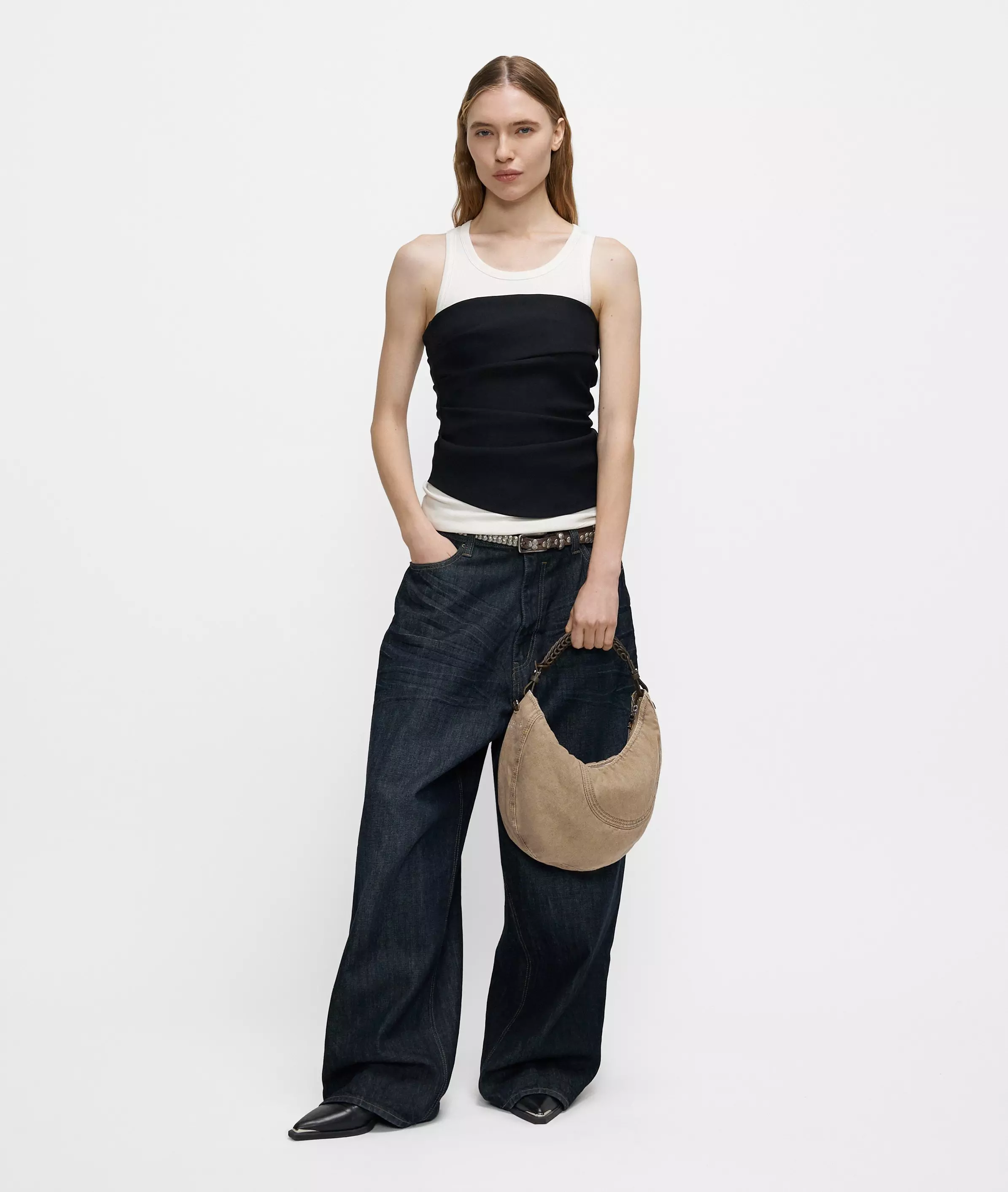 Denim Luna Hobo S Handy hobo bag made from denim