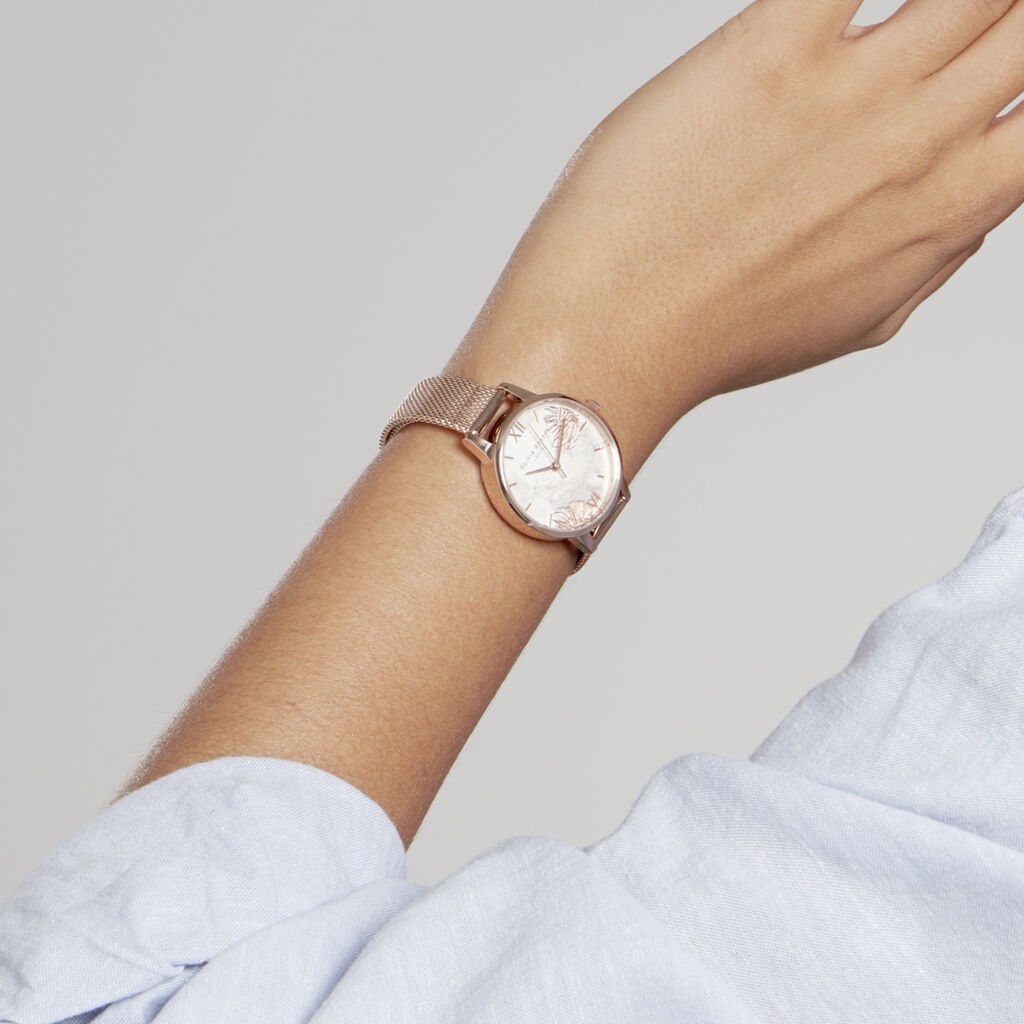 Montre Olivia Burton Abstract Florals Nacre