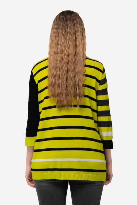 Pullover, Colorblocking, V-Ausschnitt, 3/4-Arm