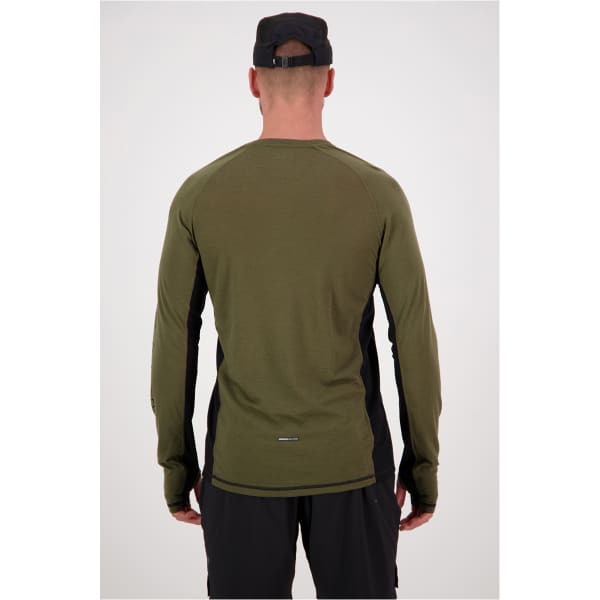 T-shirt thermique MONS ROYALE M TEMPLE TECH LS DARK OLIVE/BLACK