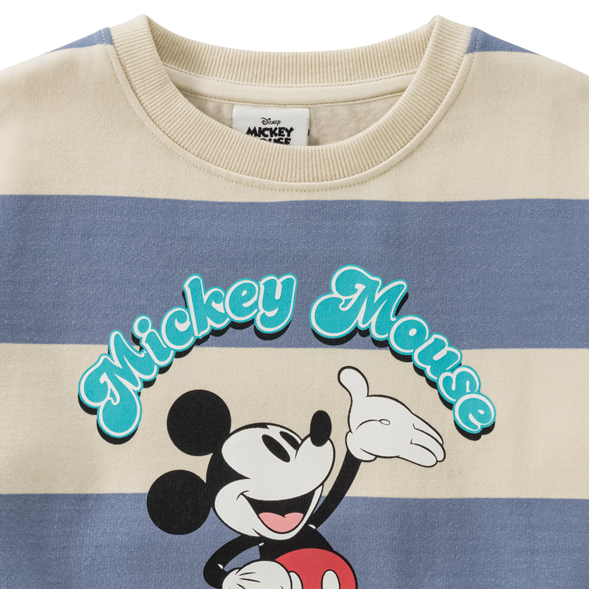 Topolino Micky Maus Sweatshirt mit Streifen creme / hellblau